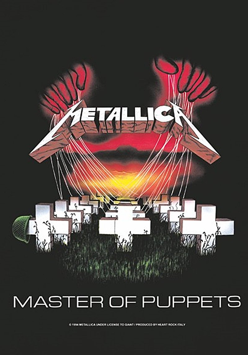 Amazon.com: Heart Rock - Master of Puppets Metallic Flag, Italian